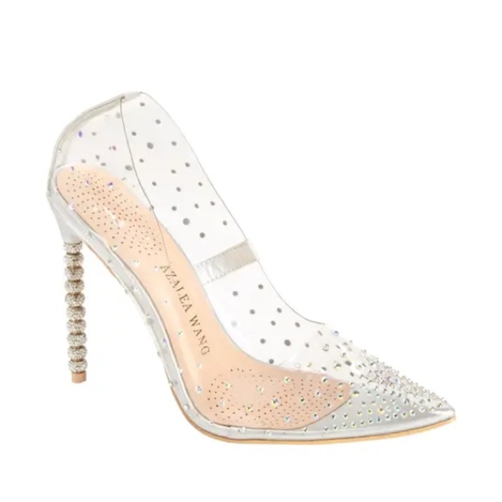 Azelea Wang Crystal Shimmery Heels.
